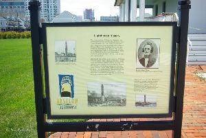 Lighthouse history sign.