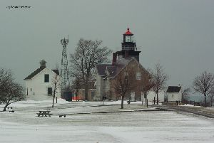 A cold gray day at the lighthouse.