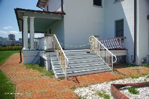 Closed staircase.