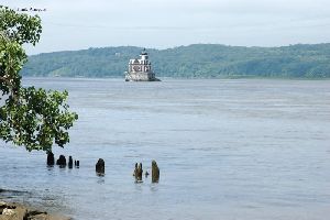 The lighthouse in the Hudson River.