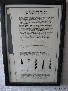 "The lighthouse as a navigational device" sign.