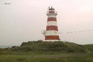 The tower with its distinct color pattern.