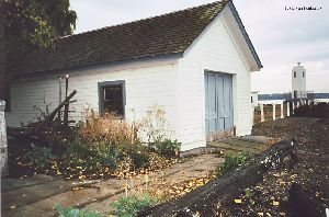 A boat house.