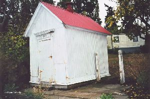 Storage shed on the grounds.