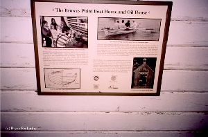 A sign at the lighthouse.