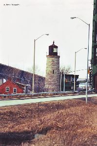 The light tower from across the street.