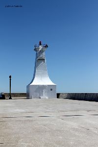 The lighthouse at the end of the pier.
