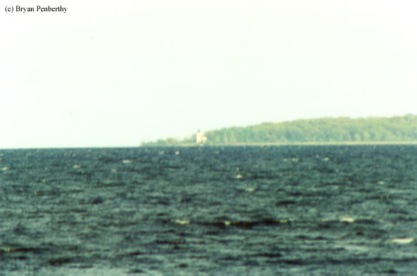 Photo of the Charity Island Lighthouse.