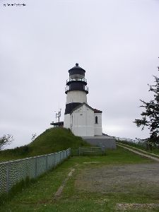 The lighthouse marks the entrance to the Columbia River.