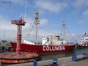 Columbia Lightship and lighted navigational buoy.