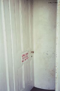 Door leading to the lens area.