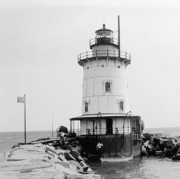 U.S. Coast Guard Archive Photo of the Saybrook Breakwater Lighthouse