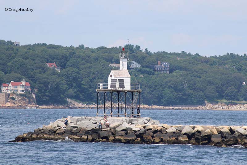 Photo of the Dog Bar Breakwater Lighthouse.