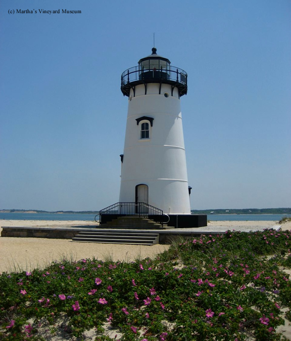 Photo of the Edgartown Harbor Lighthouse.
