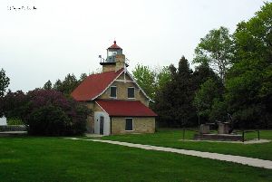 The lighthouse and anchor.