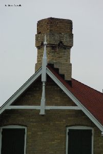 Close up of the chimney.