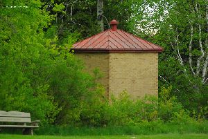Oil house on the edge of the property.