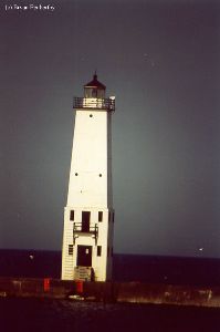 Close up shot of the lighthouse.