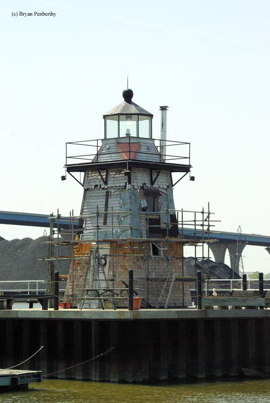 Photo of the Grassy Island Front Range Lighthouse.