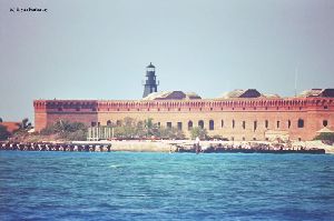 Fort with lighthouse.
