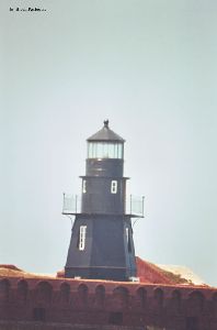 Lighthouse on top wall of the fort.