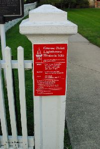Historic site sign.