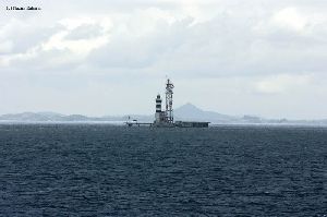 The Horsburgh Lighthouse in the South China Sea.