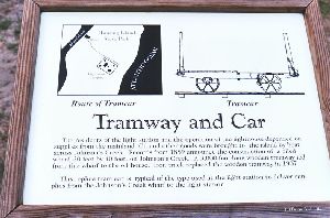 Tramway and car plaque.