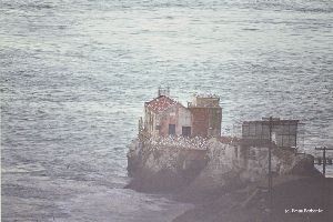 Nice shot of the remains of the Lime Point Light.