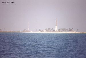 Lighthouse on the island.
