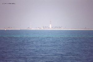 Distance shot of lighthouse.