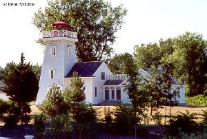 Close up shot of the lighthouse.