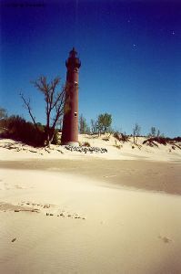 The lighthouse from up the beach.