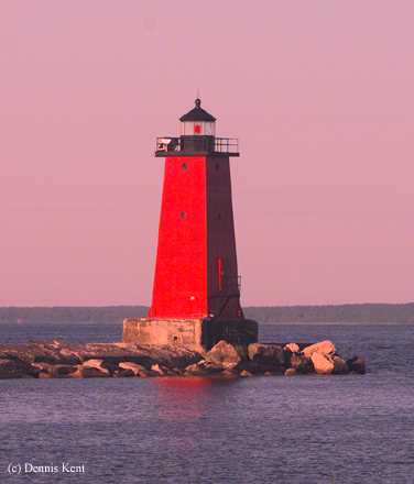 Photo of the Manistique East Breakwater Lighthouse.