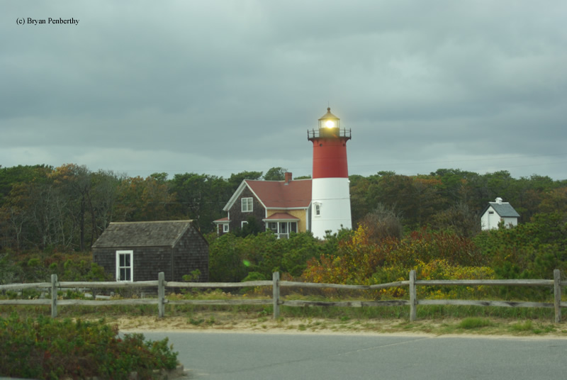 Photo of the Nauset Beach Lighthouse.