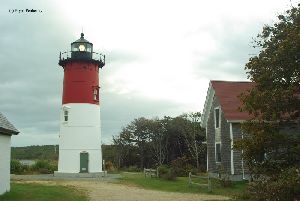 A white flash from the tower.