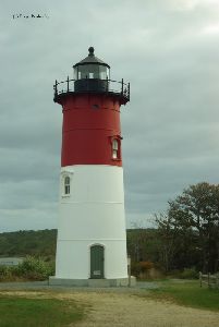 The tower with its red and white markings.