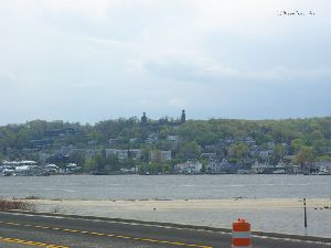 Looking at the tower from Sandy Hook.
