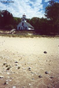 Old Mission from the beach.
