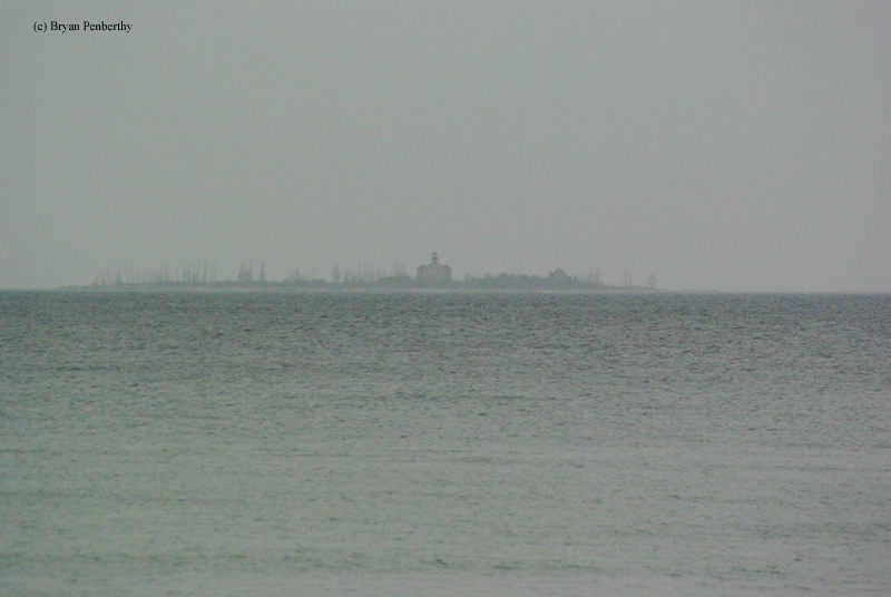 Photo of the Pilot Island Lighthouse.