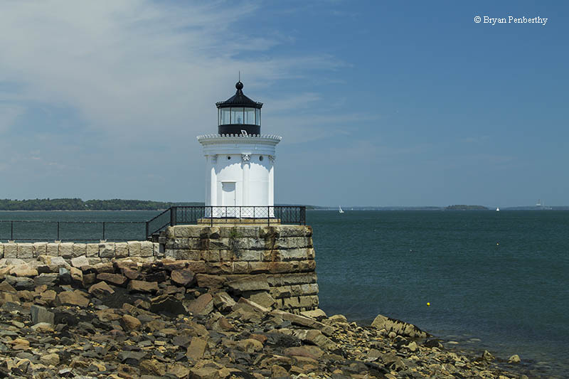 Photo of the Portland Breakwater Lighthouse.
