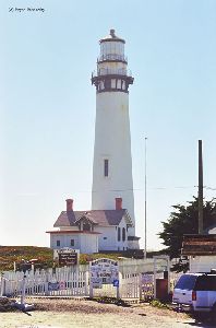 Nice close up of the Pigeon Point Lighthouse.