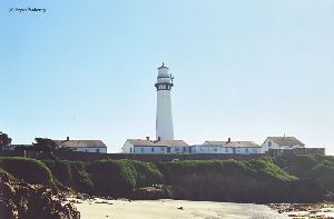 The lighthouse and the beach.