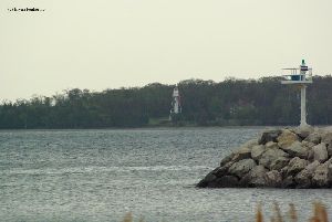 Lighthouse and channel marker.