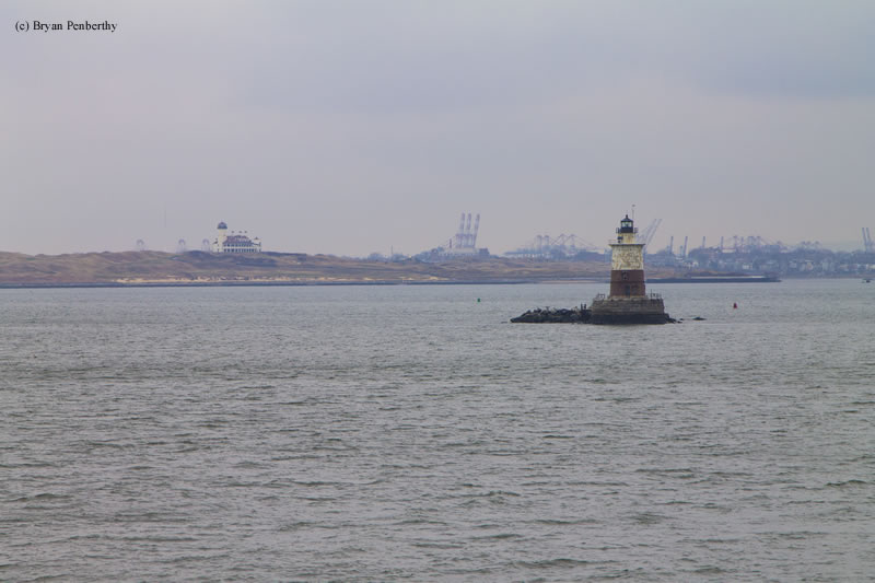 Photo of the Robbins Reef Lighthouse.