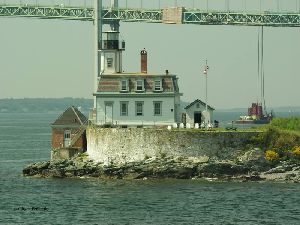 Close up of the lighthouse.