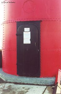 Close up of the door into the lighthouse.